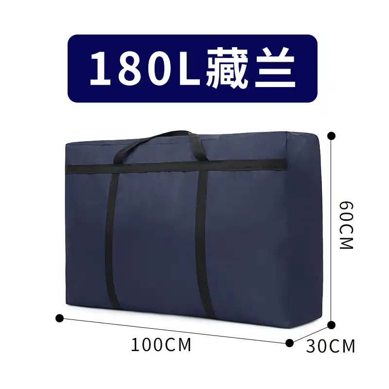 OOC 180L Duvet Storage Bag Perfect for Underbed Storage of Clothes Bedding Black Oxford Fabric Waterproof Large Capacity Thick Strong Bag with Double Zips Duvets Moving Bag Pillows or Moving