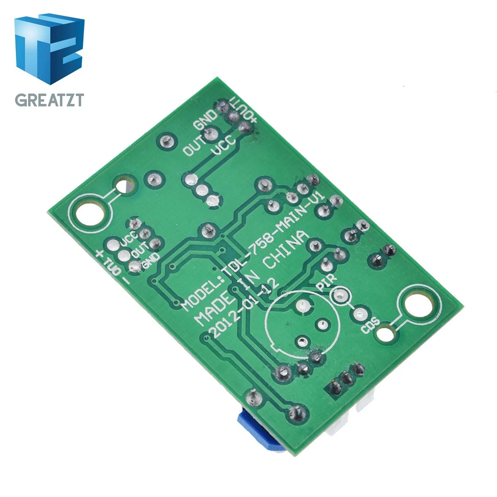 GREATZT DC 12 В ПИР ИК пироэлектрический инфракрасный модуль Регулируемый релейный выход датчик человеческого тела для Arduino