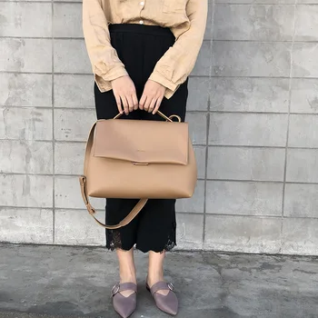 

Women Designer Leather Handbags Simple Style Shoulder Tote Bags Ladies Casual Large Capacity Messenger Bag