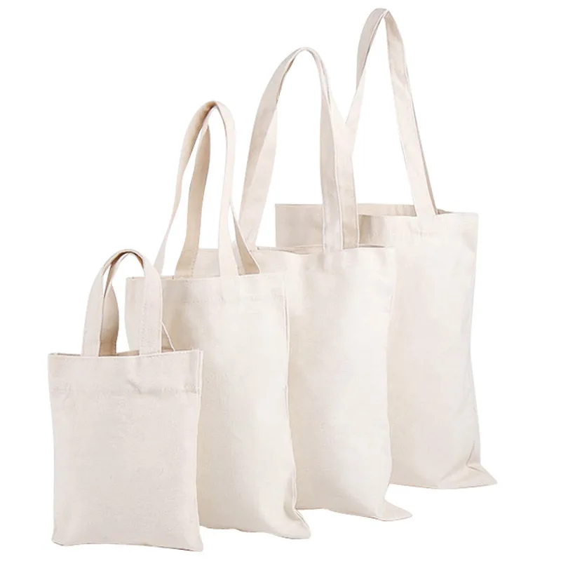 

Student Cotton Linen Single Shoulder Bag Fashion Durable Shopping Daily Use Foldable Solid Color Flax Canvas gift candy bags