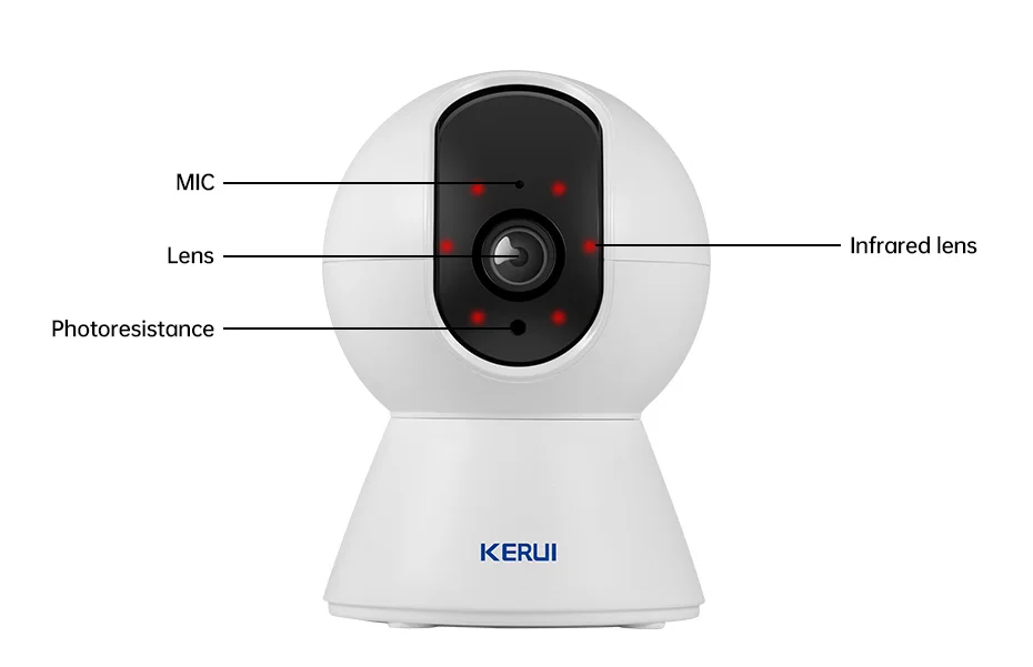 KERUI 1080P 3MP Tuya Smart Mini WiFi IP Camera Indoor Wireless Security Home CCTV Surveillance Camera 2MP With Auto Tracking