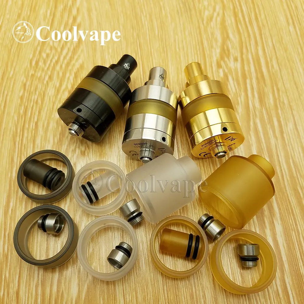 

coolvape Kayfun Lite 2019 22mm/24mm replacement cap top fill clear Bell cap polish tank kit accessories with 510 drip tip