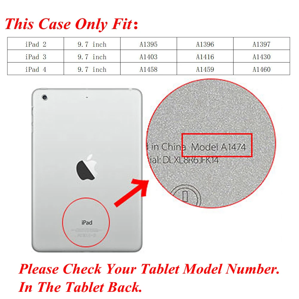 Чехол для планшета Apple iPad 2 3 4 A1458 A1459 A1416 A1397|Чехлы планшетов и электронных книг| |