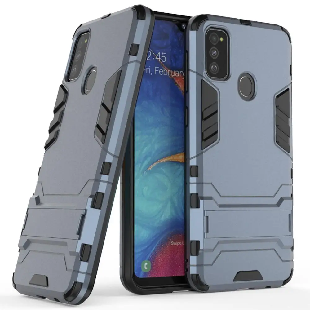 Для samsung Galaxy M30s чехол противоударный защитный резиновый силиконовый Жесткий чехол для телефона на samsung M30s M 30s Sm-m307f M307f Full - Цвет: Тёмно-синий