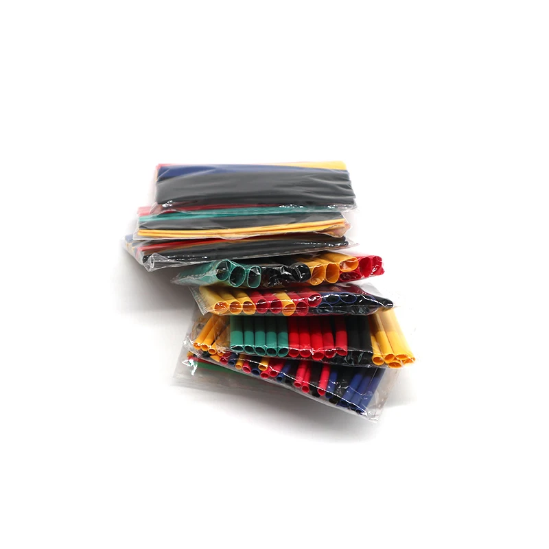 164pcs/Set 3/8" Polyolefin 2:1 Black Heat Shrink Tubing Thermo Shrink Electronic Kit Assorted Heat Shrinkable Sleeve Retractile