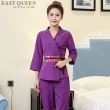 Китайский стиль СПА одежда для массажа Красивая униформа медсестры медицинский рабочий халат техник спа униформа для салонов красоты AS160