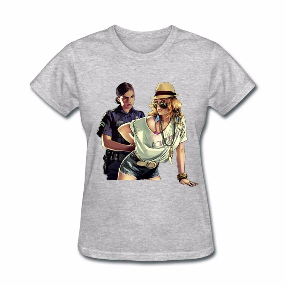 Женская футболка funuy модные женские топы Grand Theft Auto V косплей черный vestido новинка