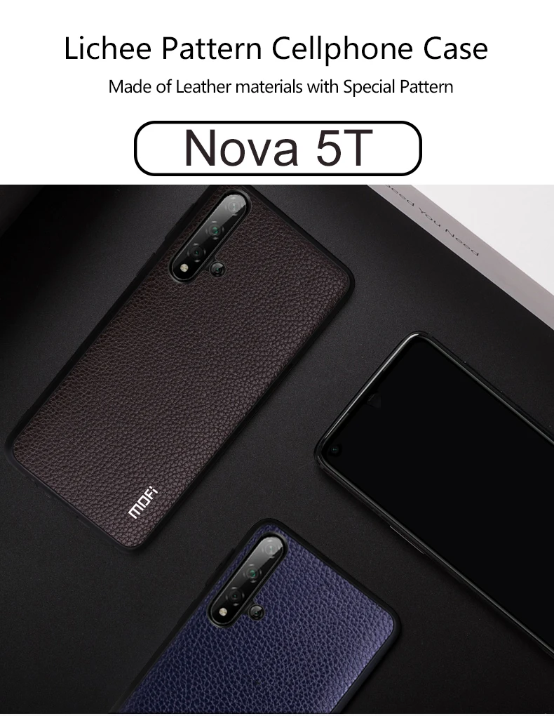 Для huawei Nova 5T чехол Mofi для huawei Nova 5T чехол кожаная задняя крышка Защитная перчатка для Nova5T чехол красный черный синий