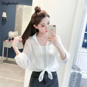 

Basic Jackets Women Summer Thin All-match Solid Sun-proof Leisure Students Chiffon Elegant Womens Outwear Jaqueta Ulzzang Chic