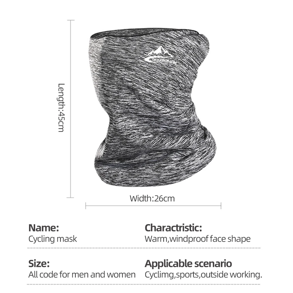 Winter Thermal Face Bandana Mask Cover Neck Warmer Gaiter Bicycle Cycling Ski Tube Scarf Hiking Breathable Masks Men Women