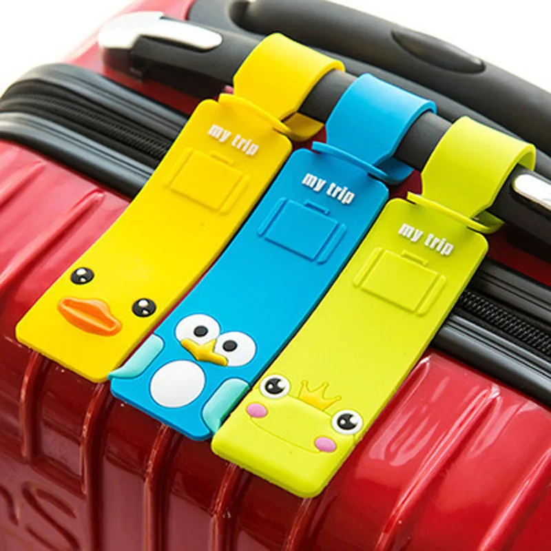 

Travel Accessories Creative Luggage Tag Animal Cartoon Silica Gel Suitcase ID Addres Holder Baggage Boarding Bag Portable Label