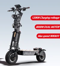 100KM/H Max Speed Adults Off-road Electric Scooter 8000W Powerful Dual Motors 60V50AH 120-150KM Charging Mileage 13Inch Fat Tire