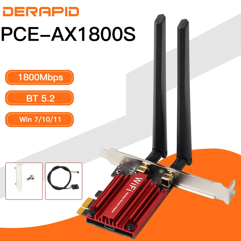 Wi-Fi 6 двухдиапазонный 1800 Мбит / с PCI-E 2.4G 5G сетевой адаптер Bluetooth 5.2 MU-MIMO Wlan