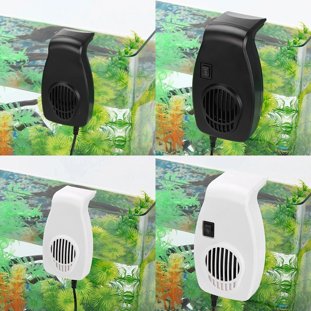 NICREW Aquarium Fan Fish Tank External Cooling Fan Aquarium Cooling Fans Fish Tank Cooling Two-speed Speed Regulation 110-240V air pump for fish tank