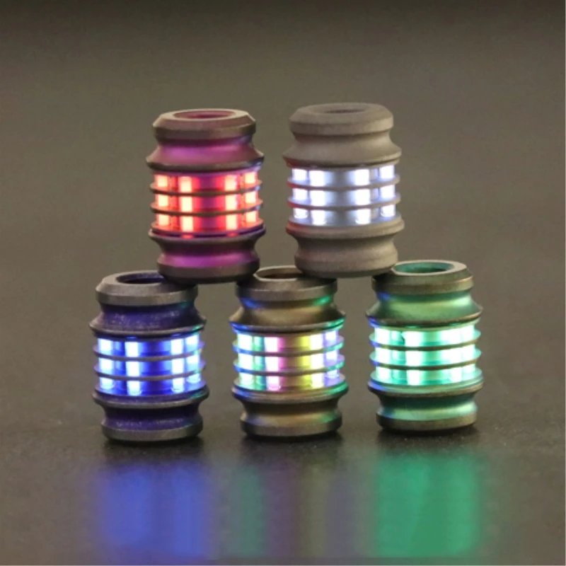 

1PC EDC Titanium Paracord Beads Knife Beads Umbrella Rope Cord Beads Lanyard Pendants Accessories Can Installed 6PC Tritium Tube