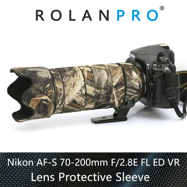 ROLANPRO Waterproof Lens Camouflage Coat Rain Cover for Nikkor Nikon AF-S 70-200mm f/2.8E FL ED VR lens Protective Sleeve | Электроника