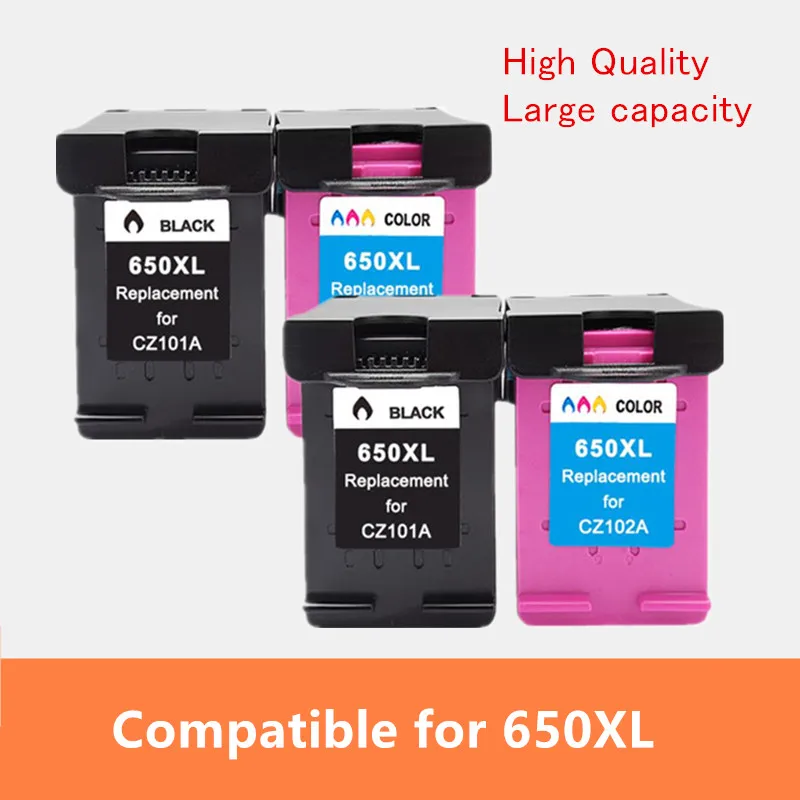 2Black 2Color 4Pack Compatible Ink Cartridge 650XL Replacement for hp650 for hp 650 xl Deskjet 1015 1515 2515 2545 2645 3515 4645 Printer - Цвет: 2Black 2Color
