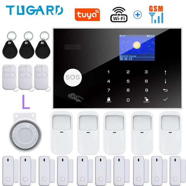 TUGARD G30 Tuya Wifi Gsm Home Burglar Security Alarm System Door Sensor Detector Kit Smart Life Alexa Google Apps Control L