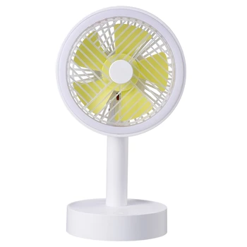 

New Desktop Fan Automatic Shaking Head Desktop Mini Portable High Wind USB Charging Fill Light 360 ° Rotation