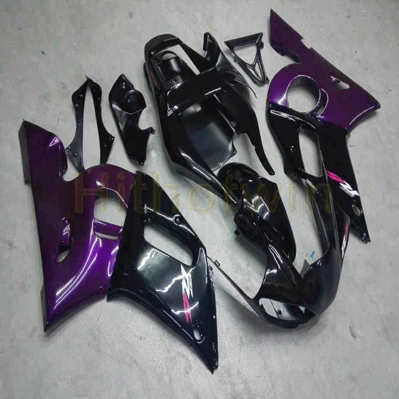 Капот мотоцикла на заказ для YZF-R6 1998-2002 моторные Обтекатели литьевой формы черный - Цвет: F