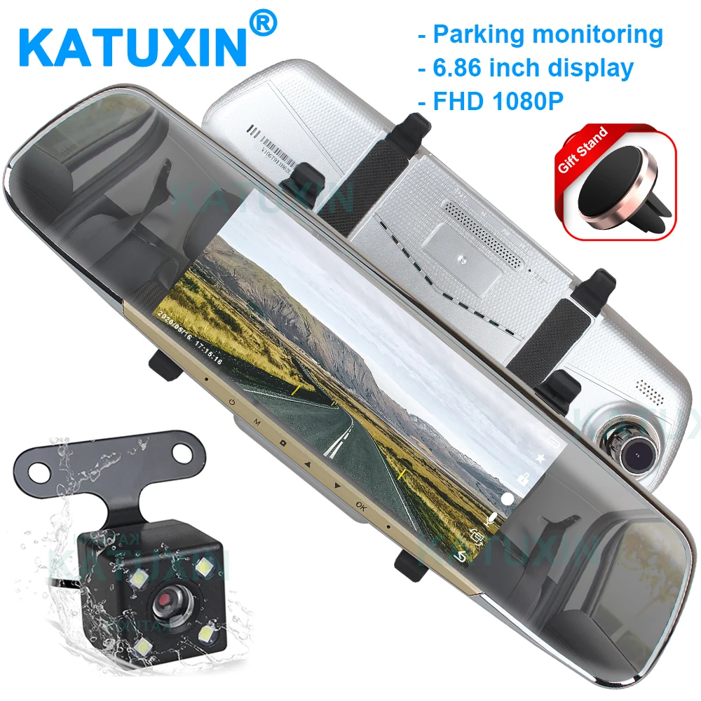 KATUXIN 6 86 дюймовый IPS 1080P HD Автомобильный видеорегистратор с зеркалом V10 | Автомобили
