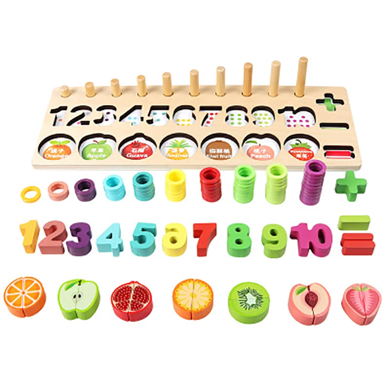 Baby toys Preschool Wooden Montessori busy board Feature math fishing Game preschool Baby Kids Development Practice and Senses