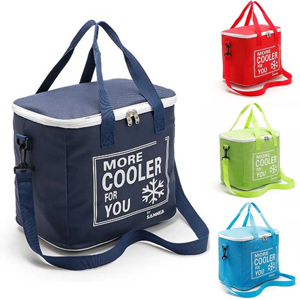 Large Capacity Carry 20L Lunch Bag With Handles Aluminum Foil Practical Outdoor Storage Oxford Cloth Fashion Cooler Zipper