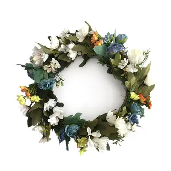 

Artificial Flowers Multicolor Daisy Wreath Spring Wreath Outdoor for Front Door
