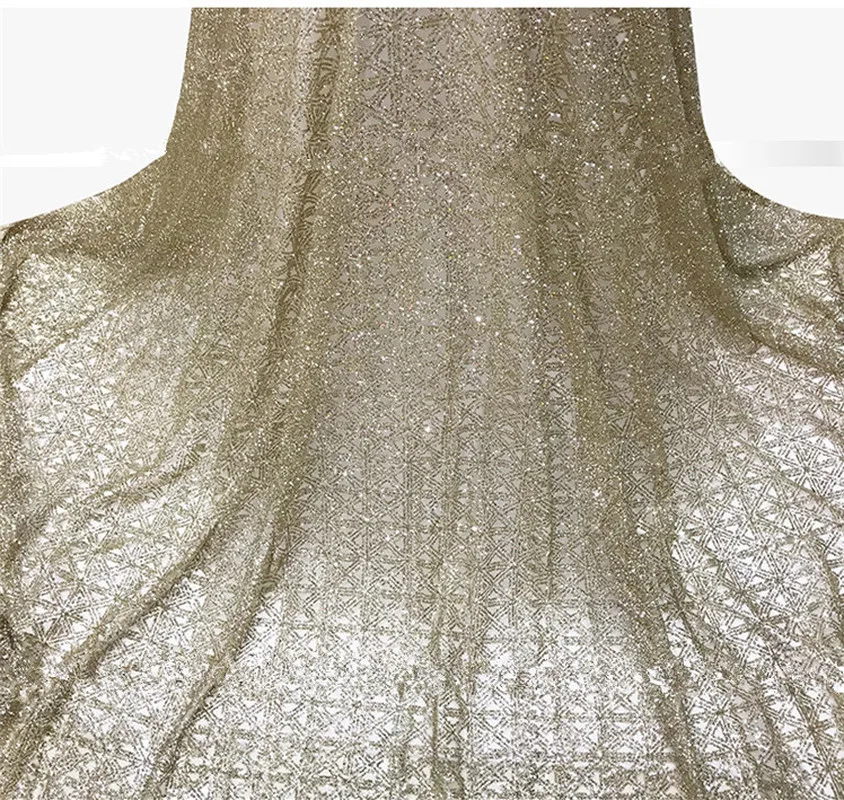 Ширина 130 см горячая штамповка KPOP блестка клетчатый узор Тюль Ткань для DIY свадебное платье камзол декор блесток ткань