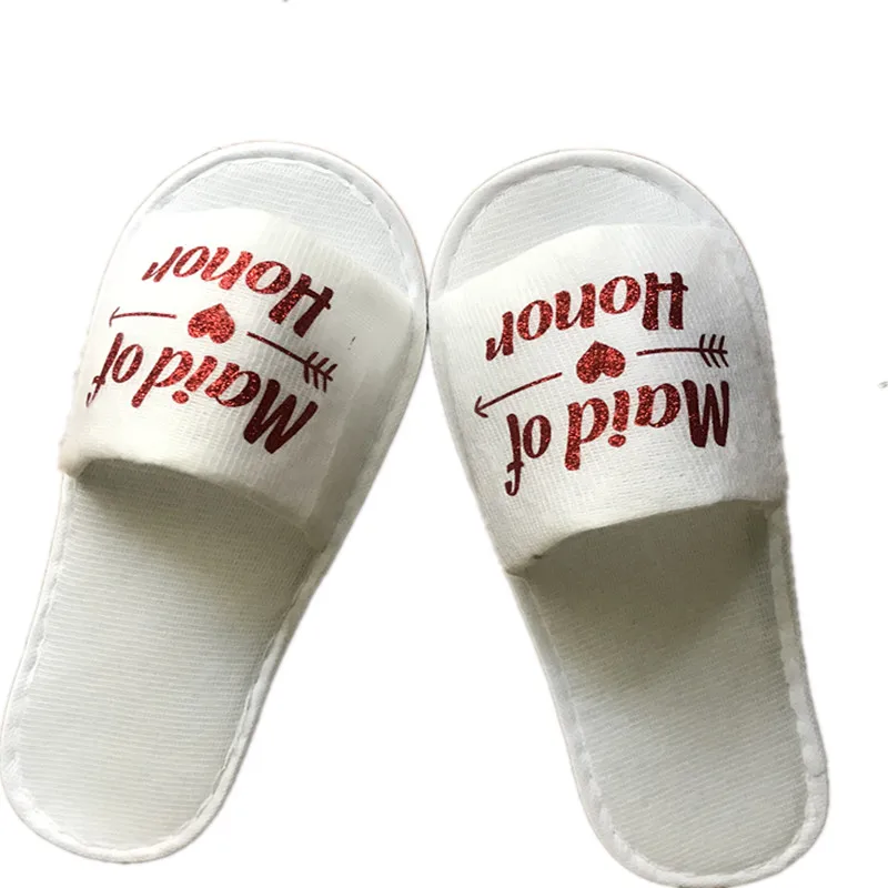 Вечерние одноразовые Тапочки с украшением; вечерние тапочки для девичника; вечерние туфли для невесты и подружки невесты - Цвет: as  picture