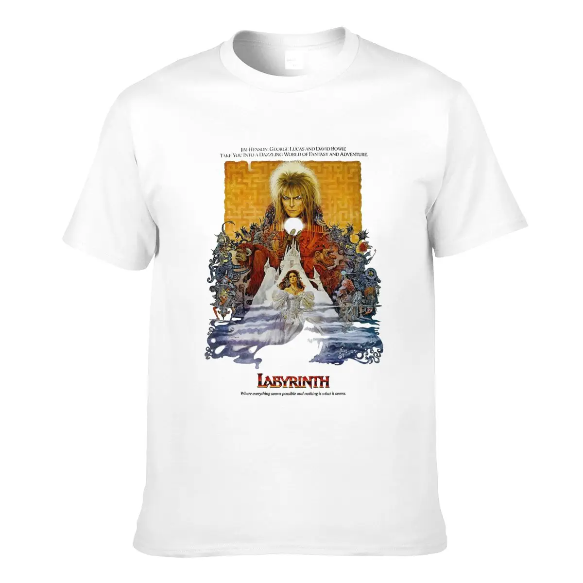 

LABYRINTH RETRO MOVIE POSTER T SHIRT DAVID BOWIE JARETH VINTAGE ZIGGY