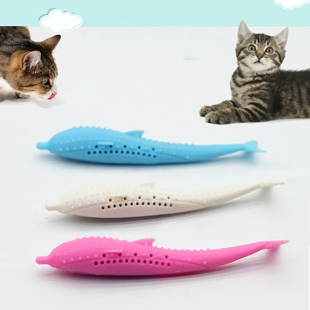 Pet Cat Catnip зубная щетка поставки игрушки в форме рыбы плюшевый Щетка для собак Bad Breathe Tartar инструмент для зубов собака кошка
