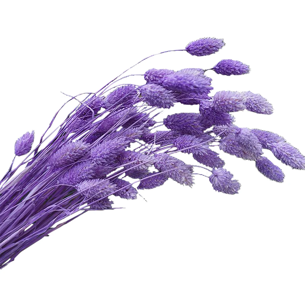 Натуральные Искусственные растения, сушеные цветы, букеты для украшения дома, гостиной, свадебные фальшивые цветы, 1 букет = 20 шт - Цвет: Фиолетовый