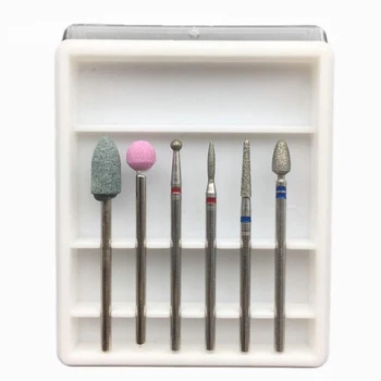 

6Pcs/Lot Electric Nail Polishing Machine Diamond Nail Drill Milling Cutter For Manicure Electric Machine Rotate Burr Set Cuticle