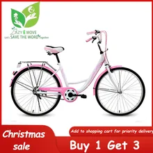 Женский 22 24 дюймовый карбоновый стальной велосипед Ретро городской студенческий велосипедный светильник для путешествий с корзиной для мальчиков и девочек Рождественский подарок