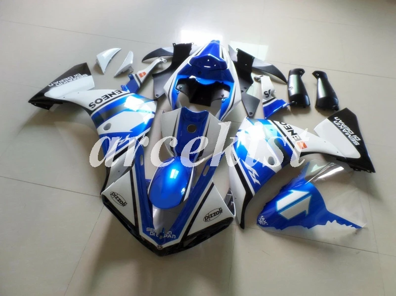 Впрыска ABS пластик мотоцикл обтекатели комплект Обтекатели для Yamaha YZF1000 R1 09 10 11 12 13 14 2012 2013 комплект кузова синий