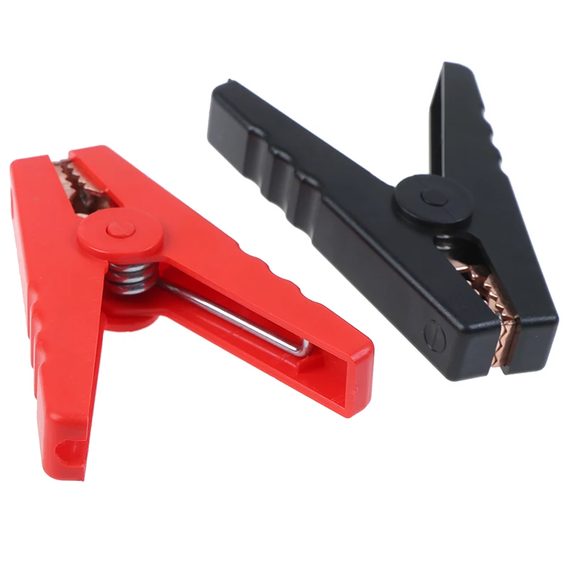 2pcs 100A Electrical Crocodile Alligators Car Battery Micro Insulated Clips Clamps Connectors 90mm For Electric Project
