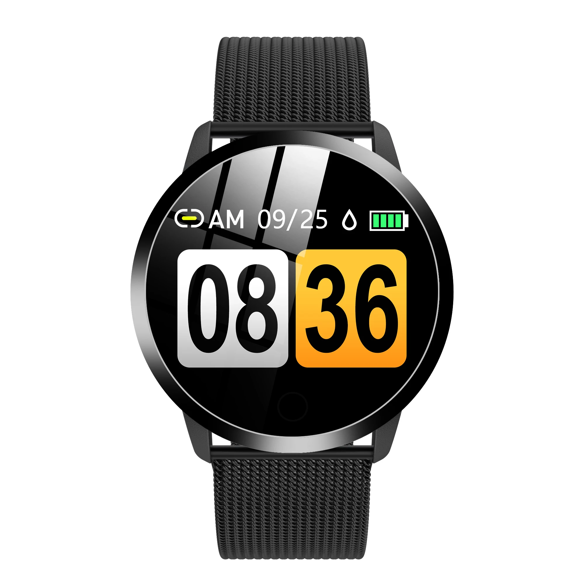 Desxz Q8Smart Watch Smart bracelet Bluetooth WristWatch Smart adult bracelet Round Sport Pedometer with Smart reminder Men women