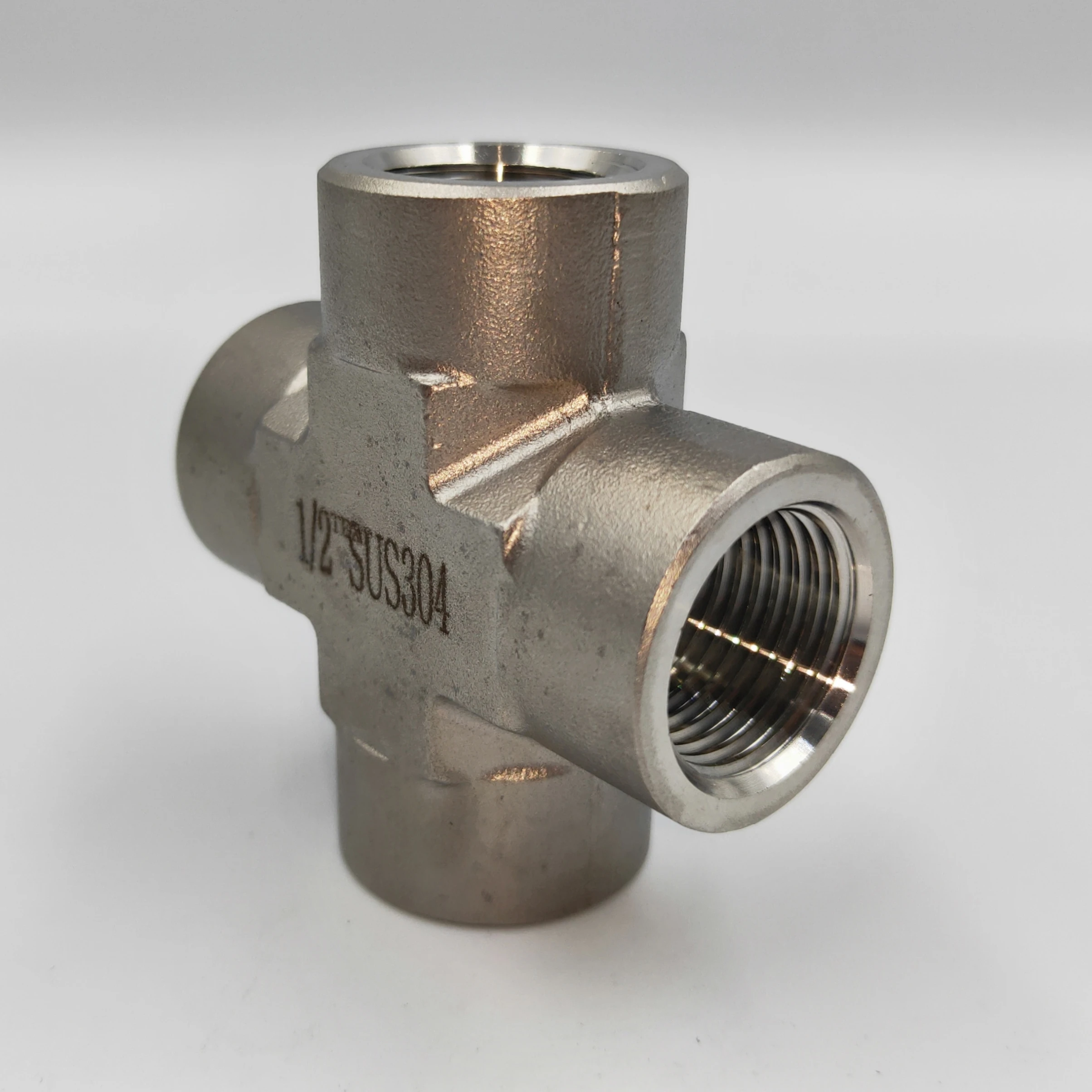 304 Крест из нержавеющей стали 3000psi, внутренняя резьба BSPT, 1/" 1/4" 3/" 1/2" 3/" 1"-фитинги для труб