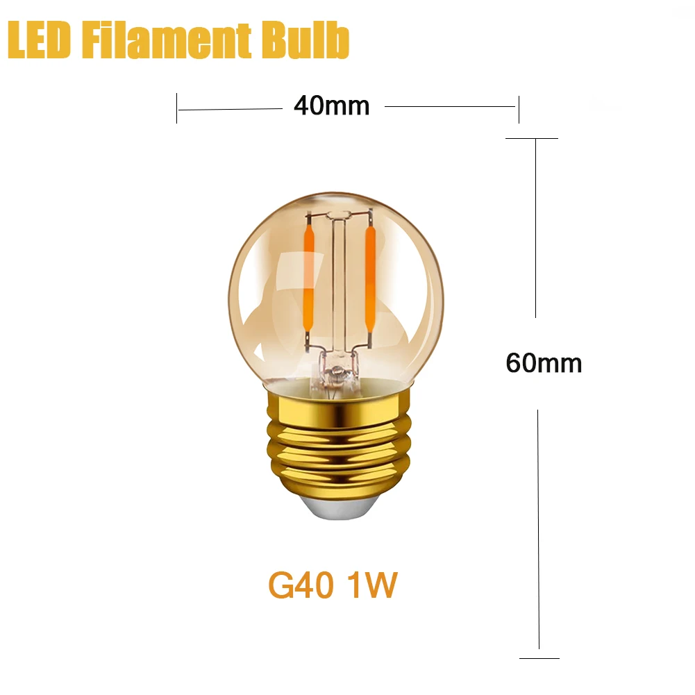 Led Filament Light Low Voltage E12 E14 Led Lamp DC12V 24V T22 G40 A19 ST58  6W LED Light Bulb 2700K RV Locomotive Room Light - AliExpress