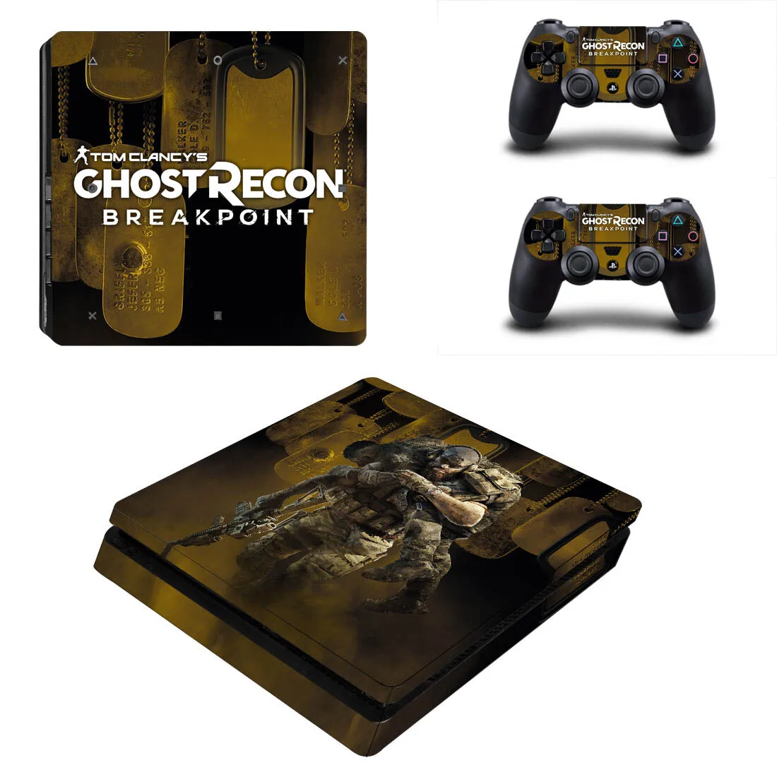 PS4 тонкие наклейки Tom Clancy's Ghost Recon: поломка PS 4 тонкий стикер кожи для playstation 4 тонкая консоль и контроллер