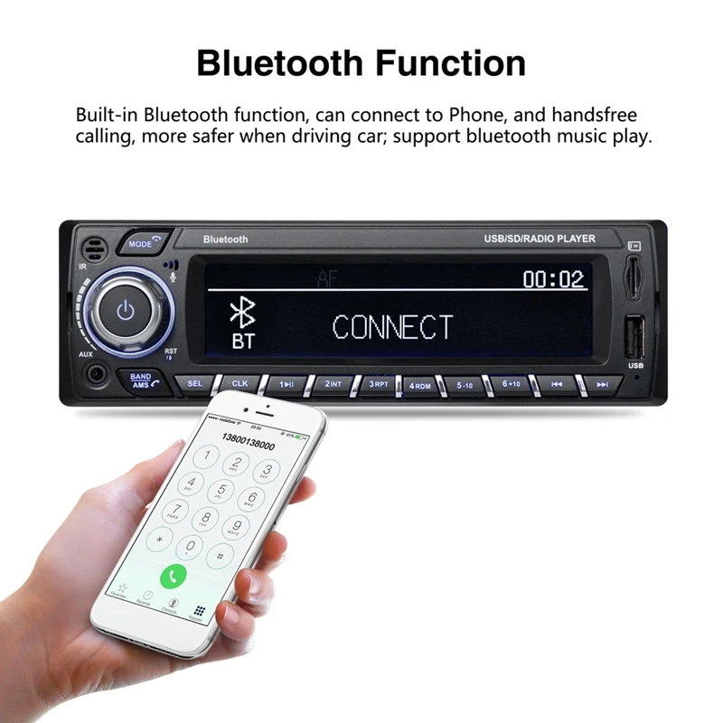 DAB + Автомагнитола 1 Din автомобильный радиоприемник RDS гарнитура MP3/SD/MMC Dab FM USB ЖК Sn