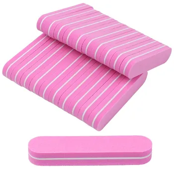 

20pcs Mini Nail Buffer Block Sponge Block Pink nail file Artificial Nail Sandpaper Buffing Nail Art Tools Professional Manicure