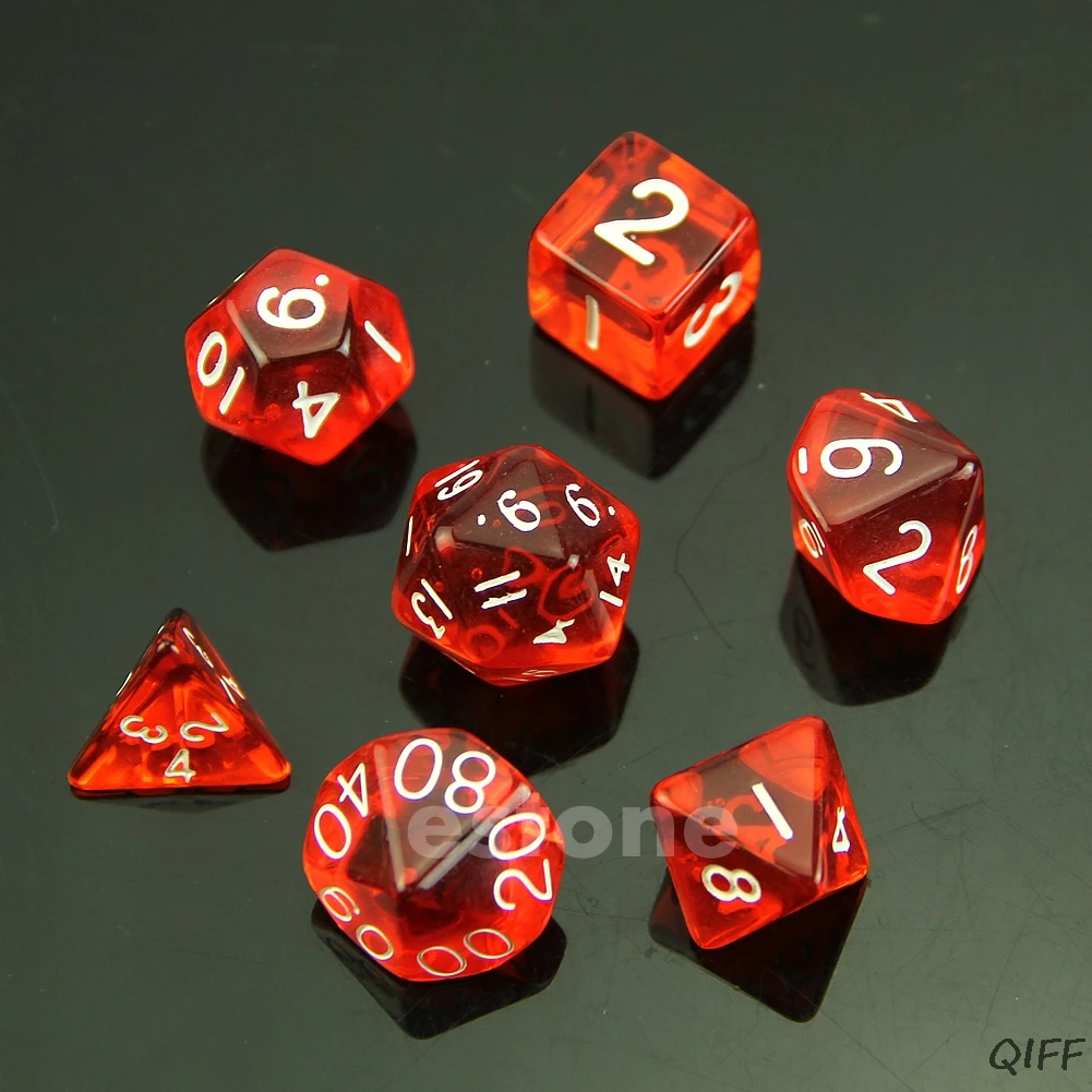 7-кости Двусторонняя D4 D6 D8 D10 D12 D20 Magic-сбора D& ролевые поли игровой набор PL