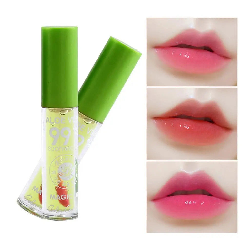 Aloe Vera Lip Gloss Colour Changing Long Lasting Moisturizing Lipstick Balm New Can Be Used As A Background Color