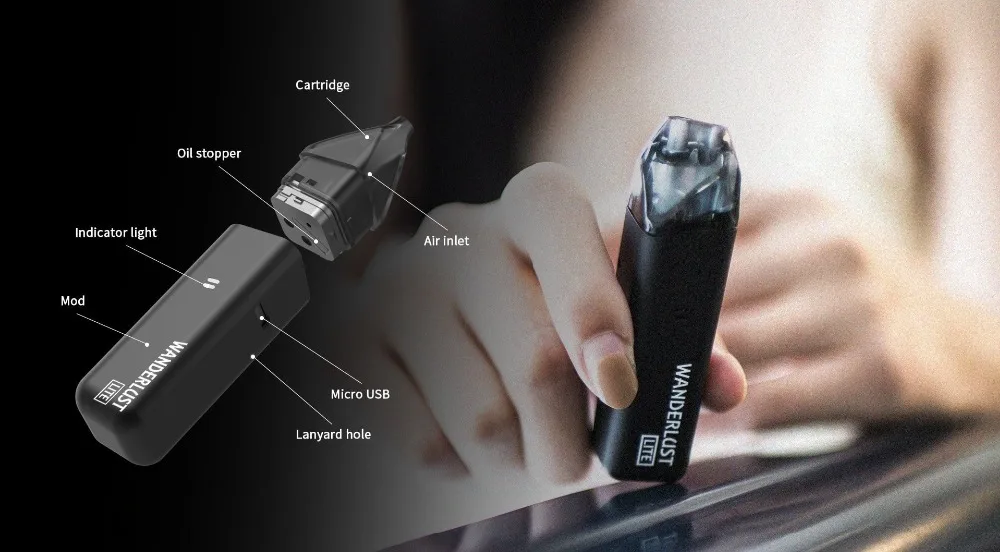 Electronic Cigarette ADVKEN Lite pod vape pen kit 2ml Capacity 1.2ohm ceramic Coil atomizer 1000mAh battery VS minift W01 VAPE (5)