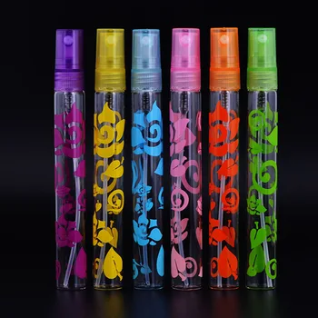 

6pcs Print Water Glass Travel Hair Tools Refillable Empty Cosmetics Portable Random Color Spray Bottle