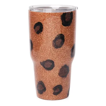 

Wholesale 2020 New Arrival 30oz Leopard Epoxy Tumbler Handmade Glitter Warmer Cups Travel Mugs DOM1172