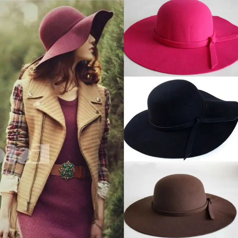 2019 Fashion Hats Fedoras Women Summer Wide Brim Sun Hat Caps Ladies