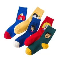 New Design Cute Funny Socks Crew Woman Tube Sock Soft Men Cartoon Socks